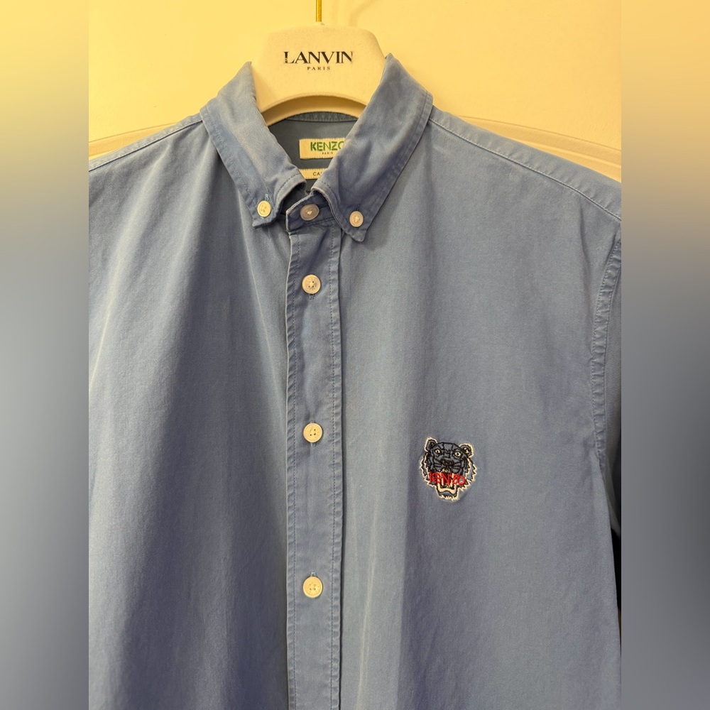 Kenzo Light Blue Casual Button-Down Shirt - Picture 2 of 4